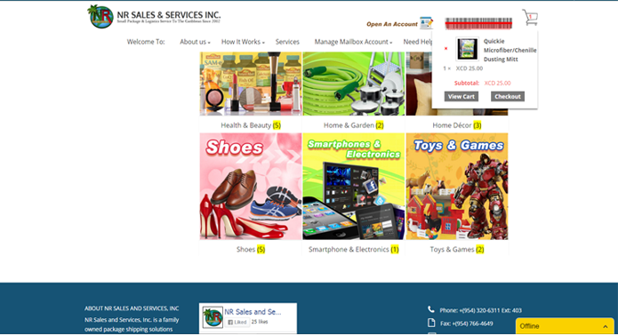 NR Sales & Services, inc. Website